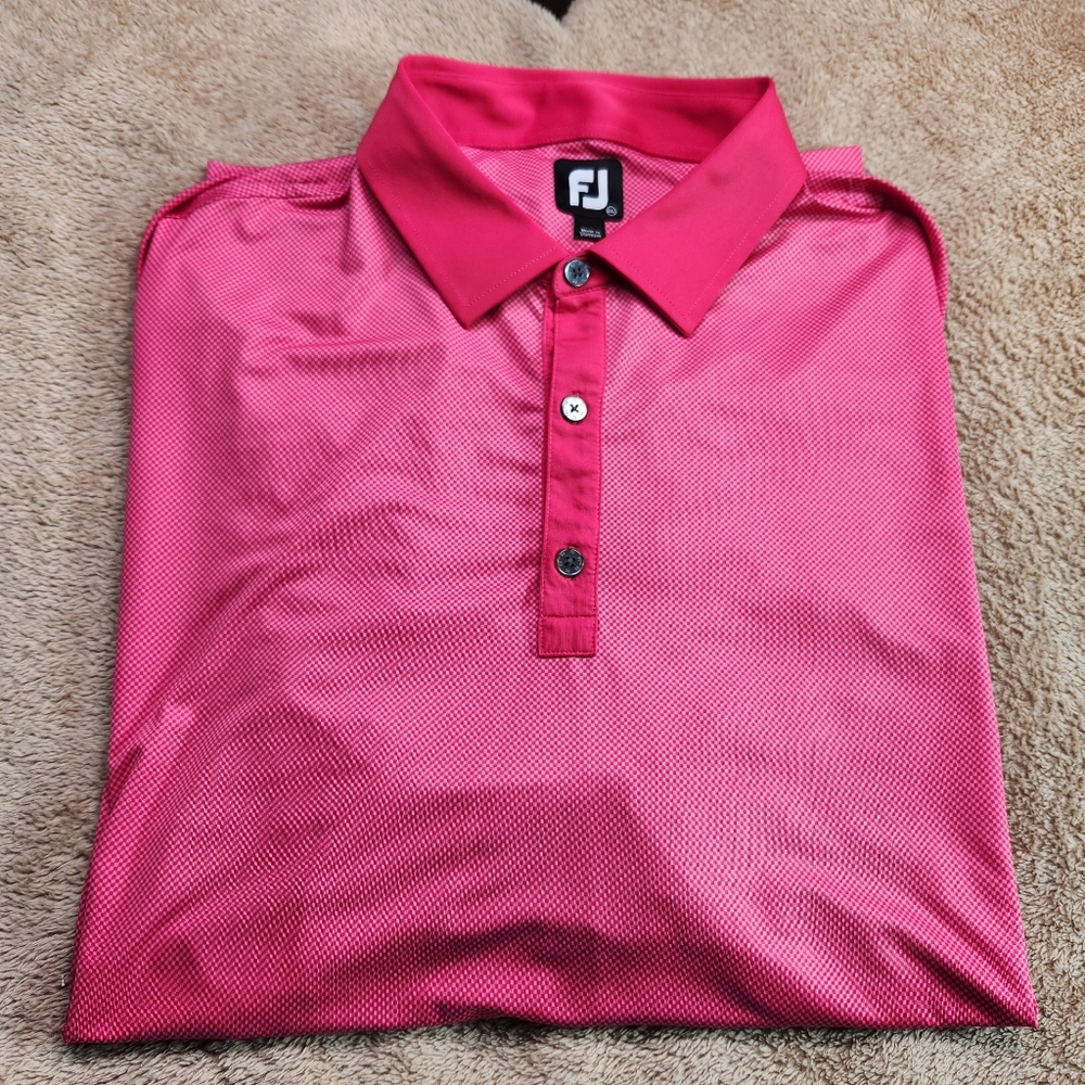 FootJoy Dri-fit Casuel Golf and Leasure Pinkish Red Polo. Size 2X